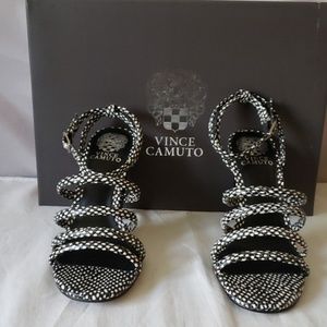 New Vince Camuto Kaniana Cone Heel Cage Sandal